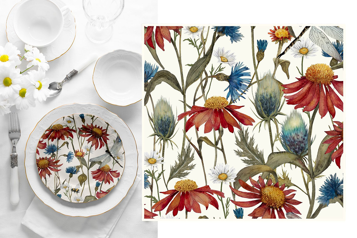 Summer Meadow Whispers Pattern, a Pattern Graphic by MouseGrey (Photo 9 of 10)