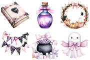 Coquette Bow Halloween Clipart, a Seasonal Illustration by CitraGraphics (Thumbnail 5 of 5)