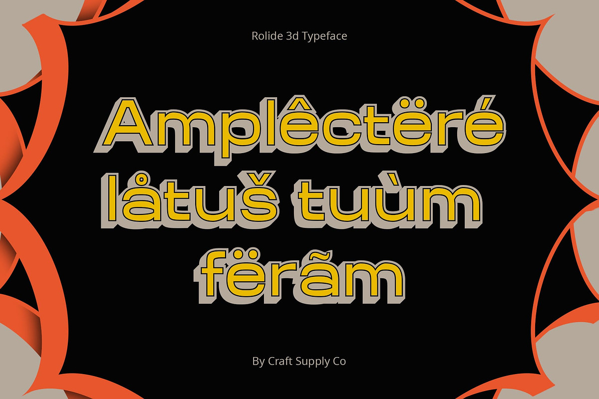 Rolide 3D, a Sans Serif Font by Craft Supply Co. (Photo 2 of 8)