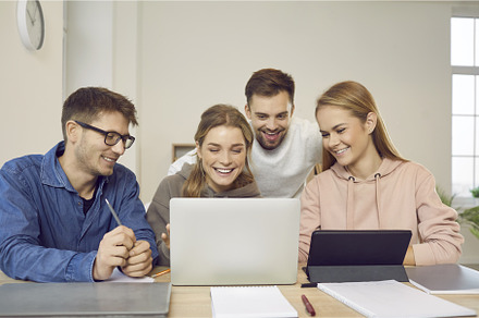 Group of happy university students, a School & Education Photo by StudioRomantic