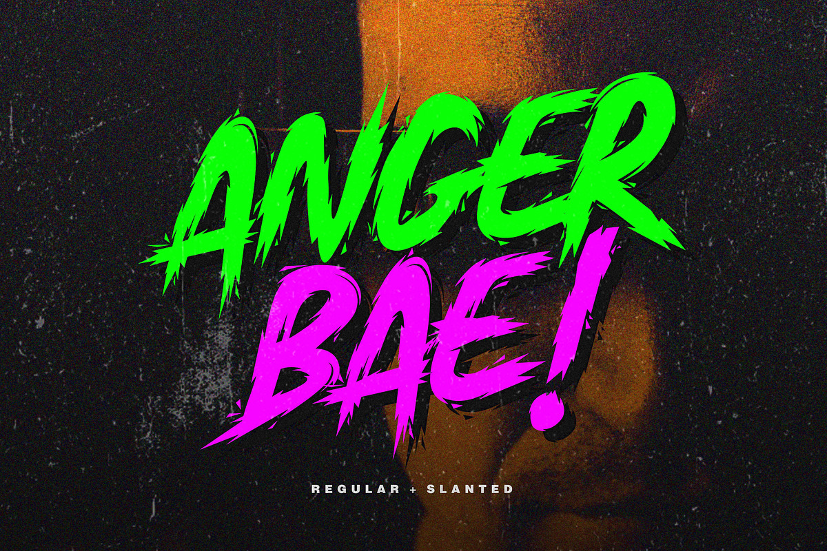 Anger Bae Font | Regular and Slanted, a Font by 160 Studio (Photo 1 of 7)