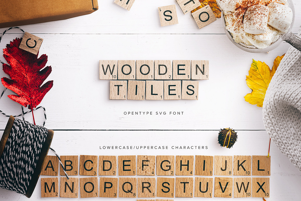 Wooden Tiles Font preview 7