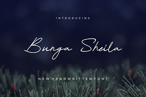 Bunga Sheila - Font, a Handwritten Font by artchiles_design