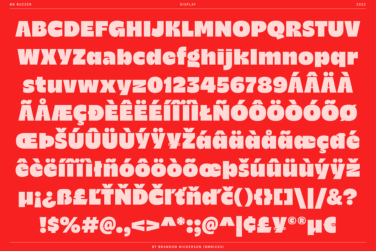 BN Buzzer Sans Serif Display Font, a Sans Serif Font by Bnick (Photo 18 of 18)
