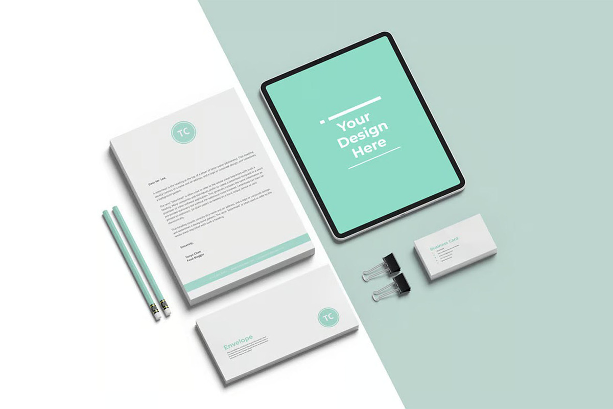 Brand Identity Mockups, an Advertising Mockup by Se٧enStudio (Photo 1 of 4)