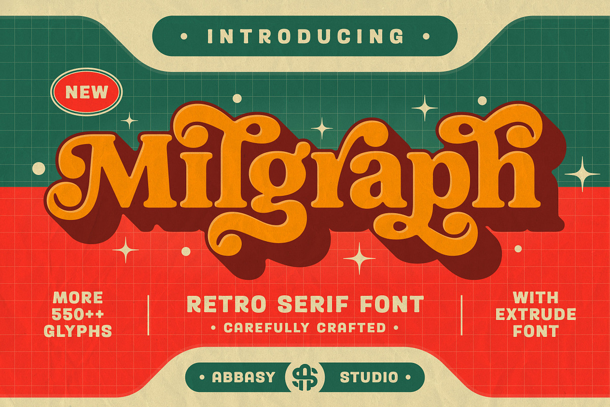 Milgraph, a Serif Font by Abbasy Studio (Photo 1 of 11)