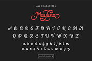 Maylina Script + Extras, a Script Font by yellowline (Thumbnail 6 of 7)