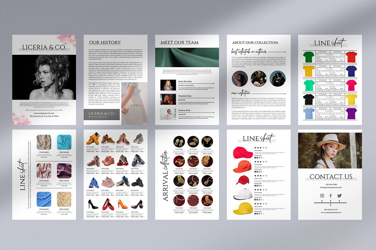 Line Sheet Canva Template, a Stationery Template by Graphic Fabrica (Photo 2 of 9)