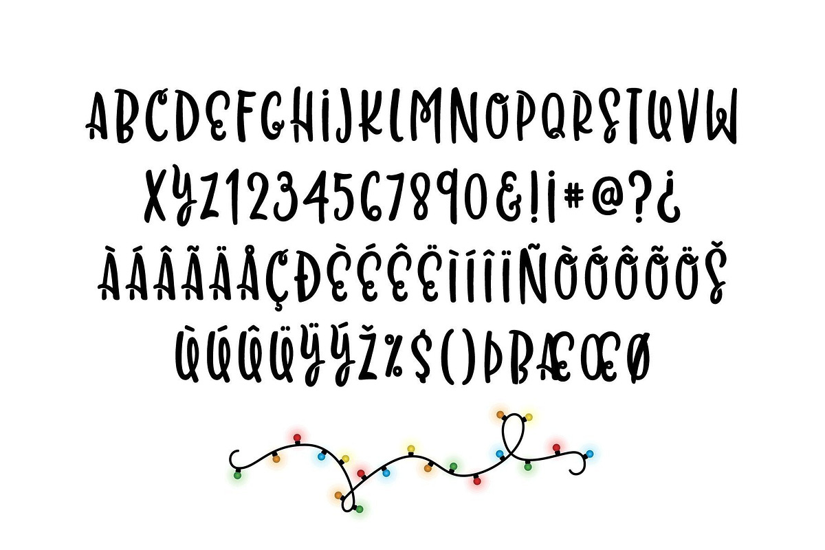 Christmas Lights Font, a Script Font by Akrinity Digital (Photo 9 of 10)