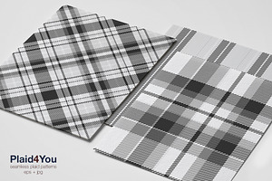 50 Grayscale Pattern Plaids