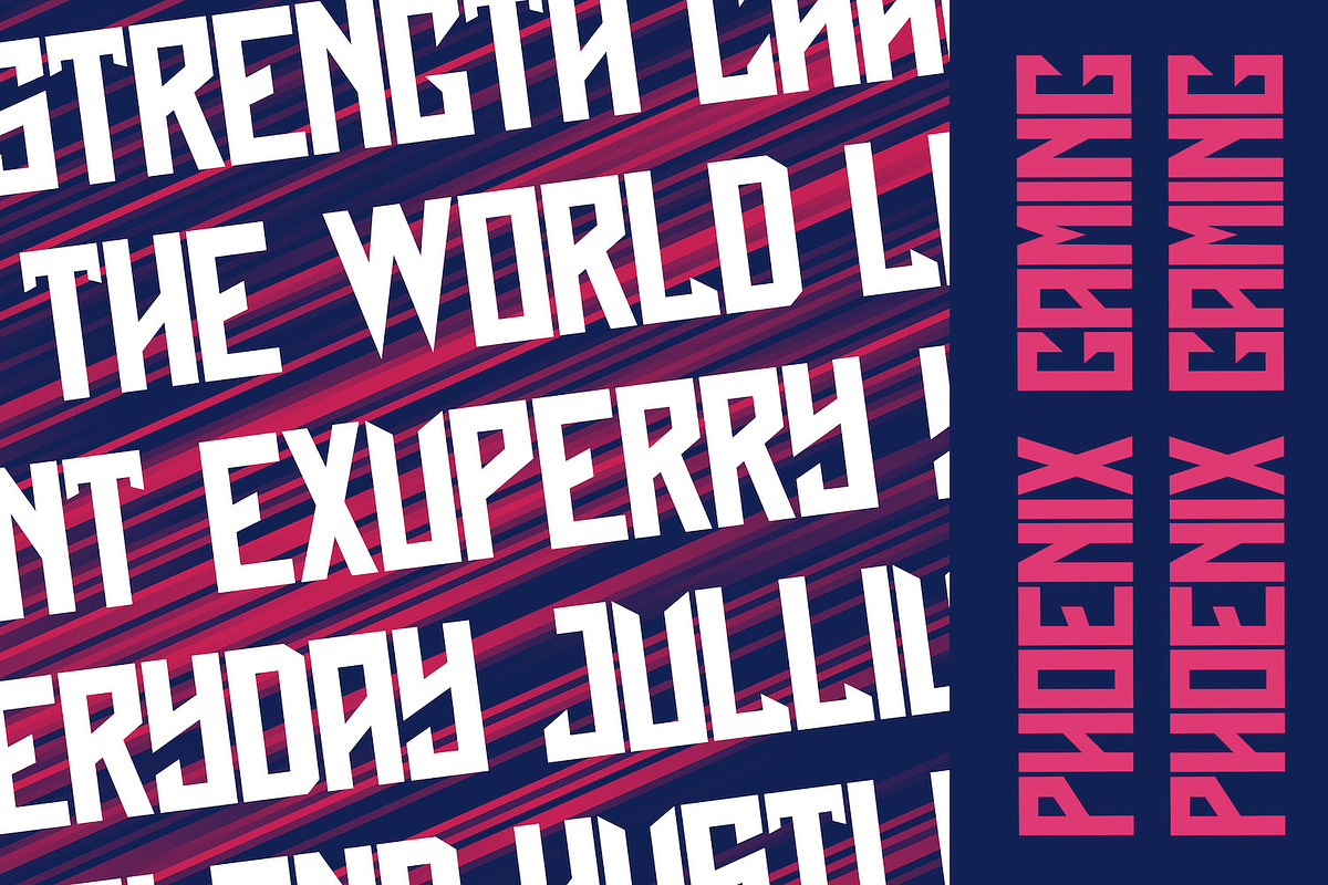 Phoenix Gaming - Futuristic Sans Fon, a Sans Serif Font by StringLabs (Photo 6 of 10)
