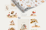 Autumn woodland Forest fall animals, an Animal Illustration by 60secondsArt (Thumbnail 8 of 13)