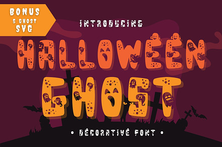 Halloween Ghost - Decorative font, a Sans Serif Font by Brown Cupple