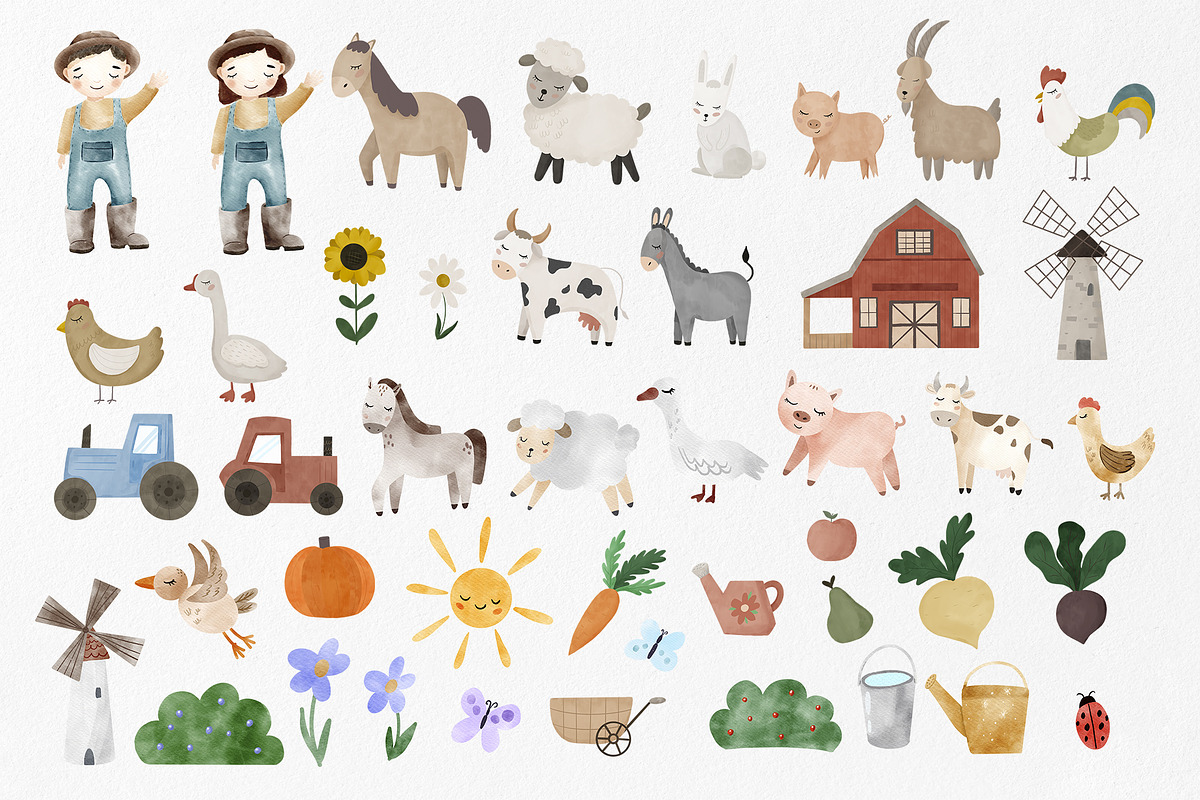 Watercolor Farm baby name creator, an Illustration by SleptArt (Photo 3 of 5)