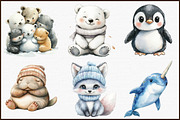 Artic Animals Baby Nursery Cliparts, an Illustration by Sublimation Artist (Thumbnail 3 of 6)