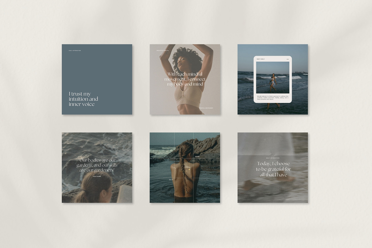 160 Holistic Social Media Templates, a Social Media Template by Sikoya Design (Photo 2 of 7)