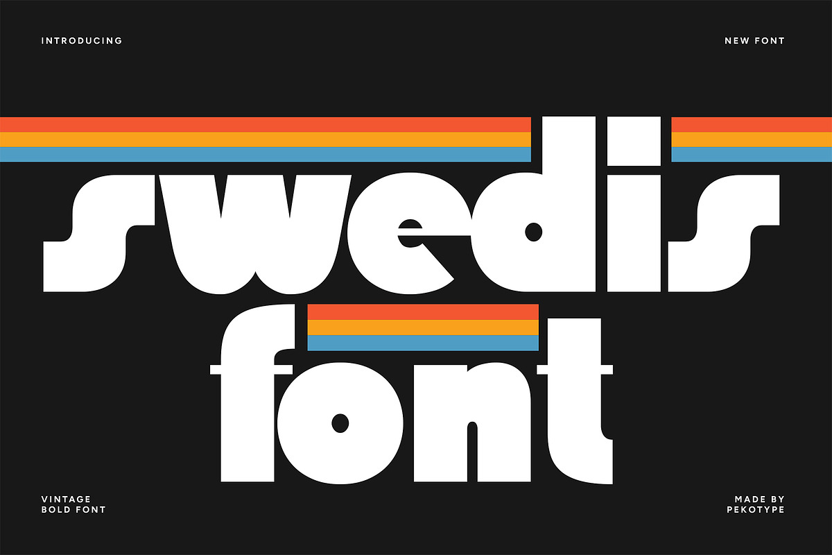 Swedis - Vintage Bold Font, a Sans Serif Font by Pekotype (Photo 1 of 16)