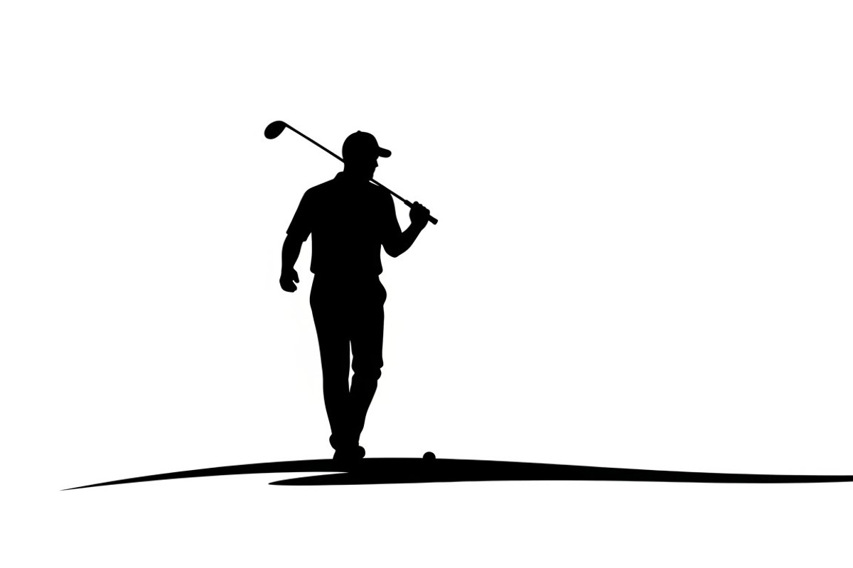 golfing swing silhouettes showcasing, an Illustration by Amazin_art (Photo 16 of 31)