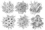 33 Floral Bouquets Set, a Decorative Illustration by Sunset&Sea Design (Thumbnail 3 of 6)