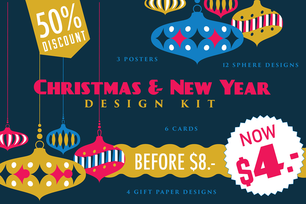 Christmas Design Kit, a Decorative Illustration by Do2design (Photo 1 of 5)