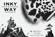 Inky Way Travel Procreate Sketchbook, a Brush Add-On by Liquid Amethyst Art (Thumbnail 1 of 7)