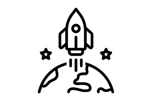 Apollo Missile Black Icon