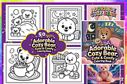 Adorable Cozy Bear Cute & Comfy, an Animal Illustration by Printable Design Store (Thumbnail 1 of 6)