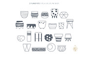 HOME PLANTS AND CACTI LINE ART, an Object Illustration by Kate Art (Thumbnail 3 of 10)