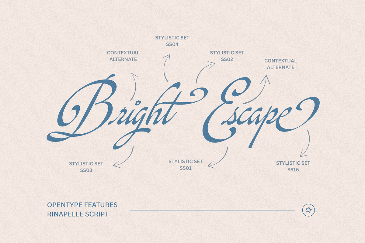 Rinapelle - Vintage Script Font, a Script Font by Get Studio (Photo 4 of 15)