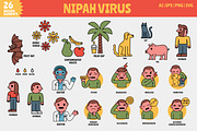 26 Nipah Virus Elements, an Illustration by monkik (Thumbnail 1 of 3)
