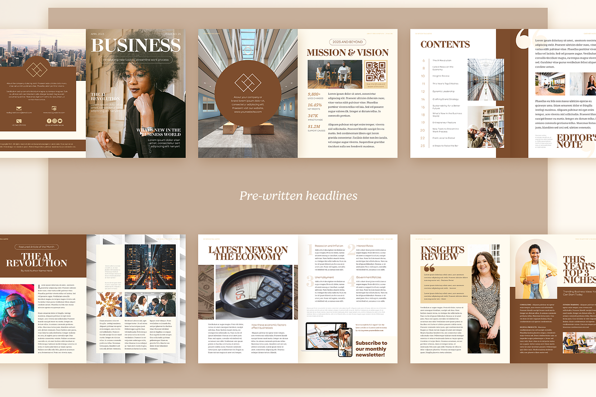 Business Magazine Volume 2, a Marketing Template by Creatif Foundry (Photo 3 of 7)
