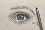 An Eye Pencil Sketch, an Illustration by CVC Art & Design Studio (Thumbnail 1 of 2)
