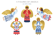 Christmas Angels, an Illustration by Funny Bug (Thumbnail 2 of 10)