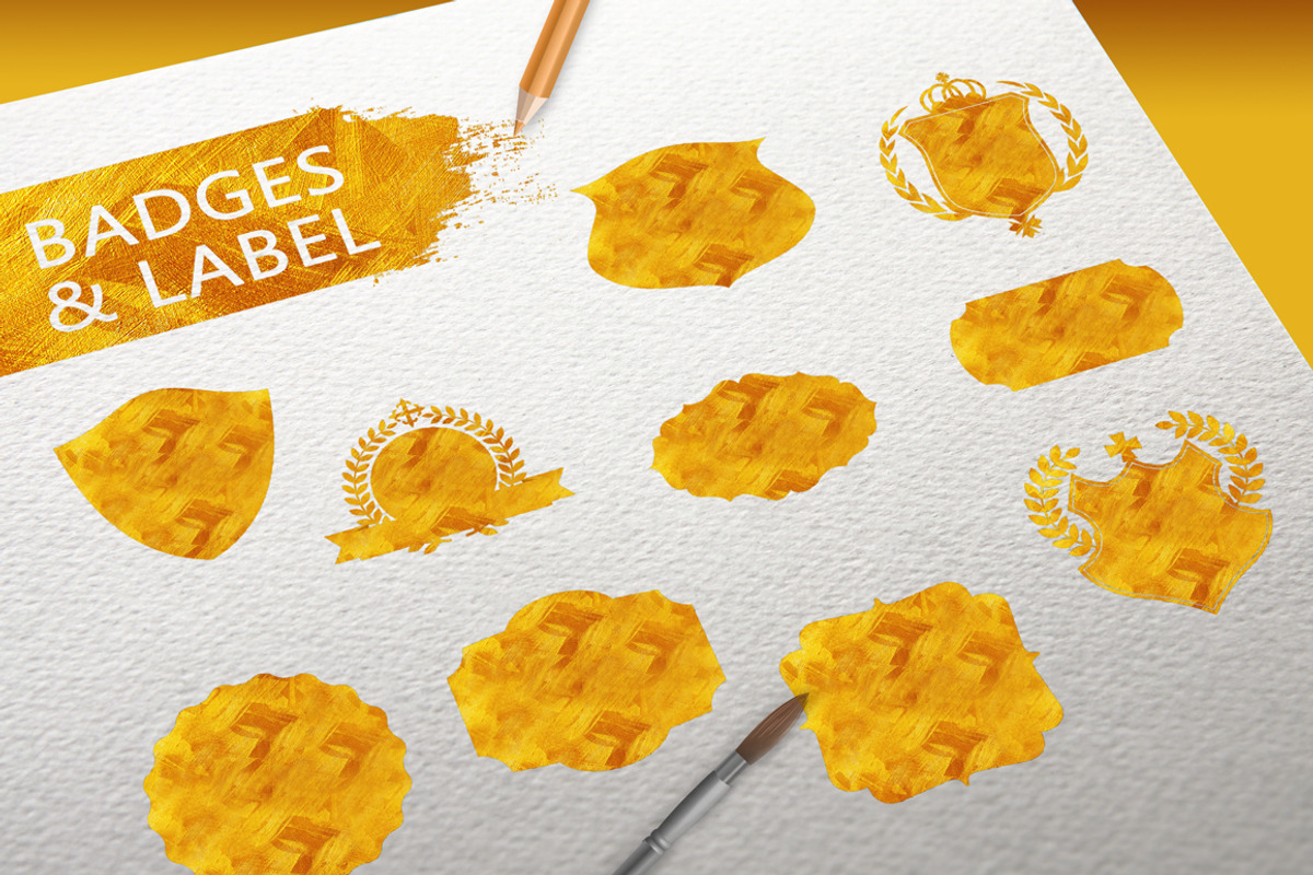 Gold texture elements, a Texture Graphic by VL Shop (Photo 6 of 12)