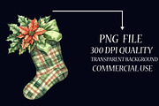 Watercolor Christmas Stocking Clipar, an Illustration by Libby Wishes (Thumbnail 5 of 7)