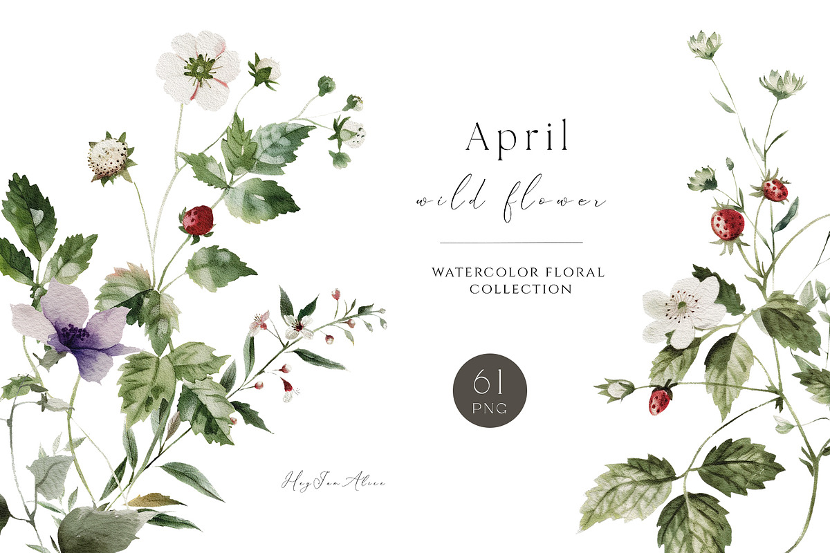 April Wild Flower, a Decorative Illustration by heyiamalice (Photo 1 of 9)