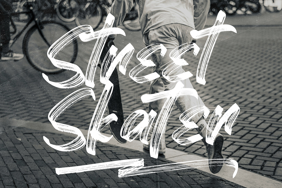 Disyoked - Textured Brush Font, a Font by Arendxstudio (Photo 2 of 8)
