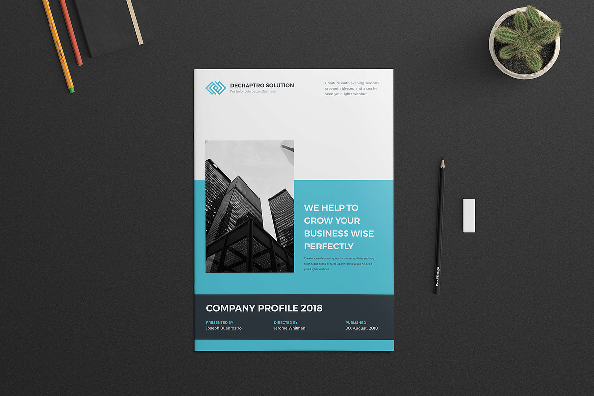 Company Profile, a Brochure Template by Divergent Studio (Photo 1 of 7)