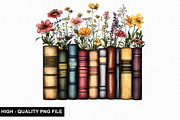 Watercolor Floral Book Clipart, an Illustration by crative8112 (Thumbnail 8 of 9)