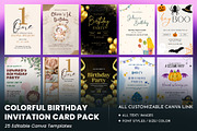 25 Birthday Invitation Card Pack, an Invitation Template by DesignGenix (Thumbnail 1 of 3)
