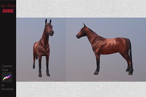 3D Object Horse Model Tattoo E Book