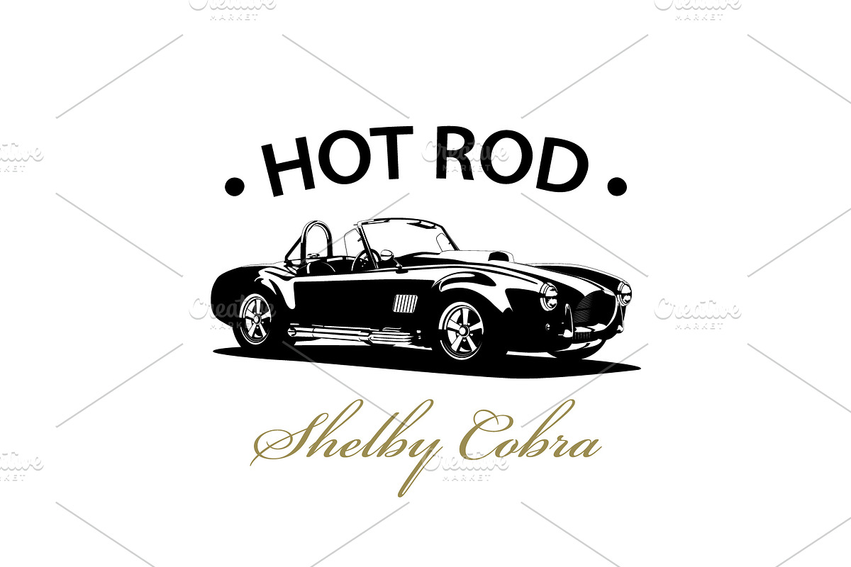 T-Shirt Print of Hot Rod Cobra Car, a Transportation Illustration by Plaid4You (Photo 2 of 10)