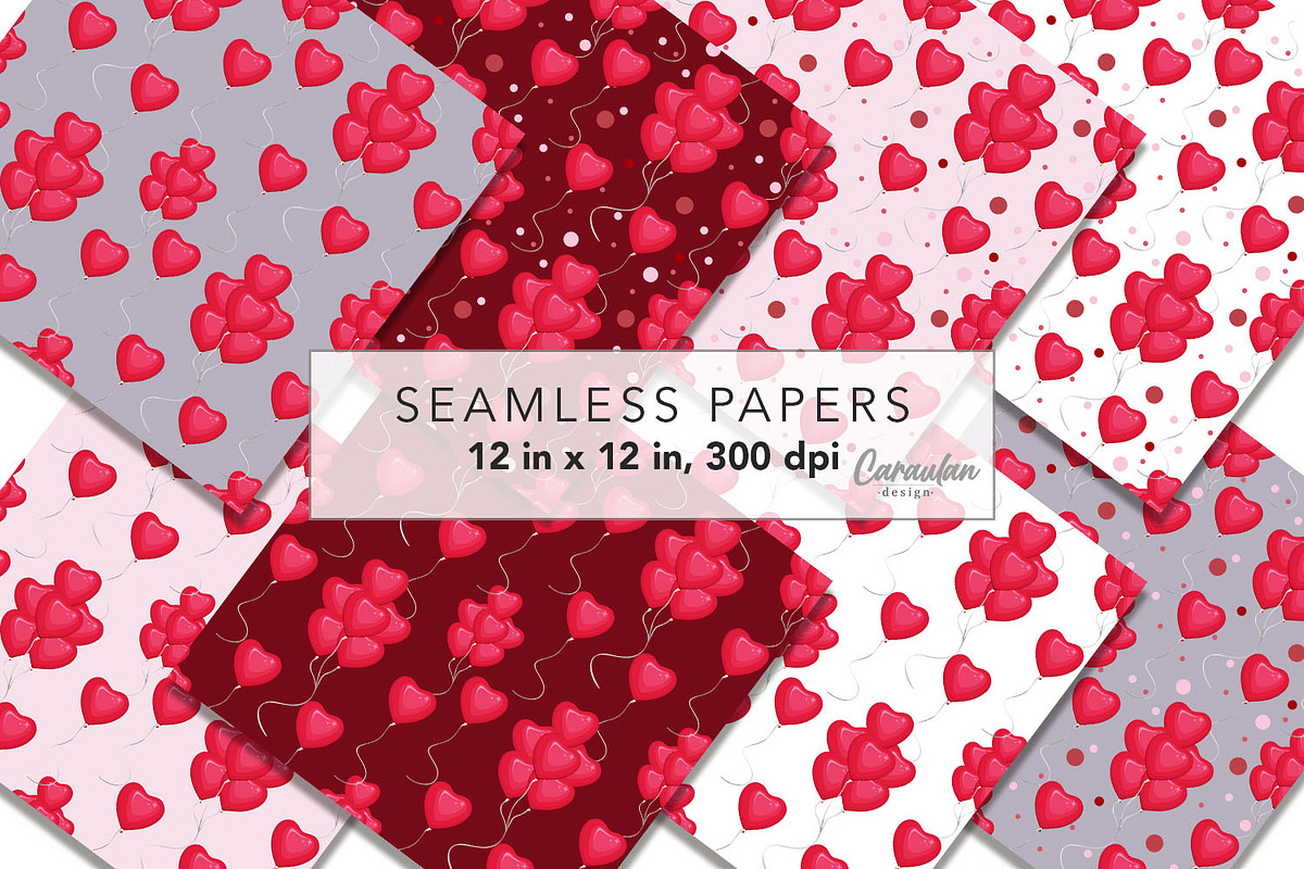 Valentine's Day Backgrounds, a Pattern Graphic by Serghei Caraulan (Photo 9 of 9)