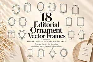 18 Editorial Ornament Vector Frames, an Object Graphic by Designs24hr