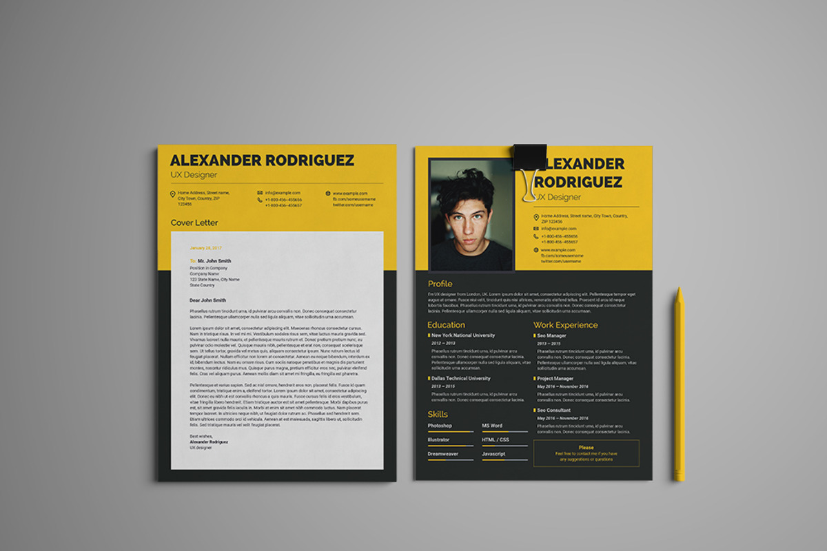 Resume, Cover letter, Work examples, a Resume Template by Viktor (Photo 3 of 4)