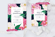 PEONY Watercolor Wedding Suite, an Invitation Template by Vintage To Vectors (Thumbnail 6 of 10)