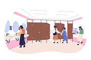 People using public toilets, WC set, a Person Illustration by Good Studio (Thumbnail 7 of 7)