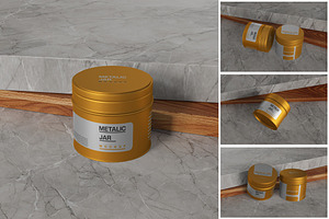 Metallic Jar Mockup, a Product Mockup by MrLetters