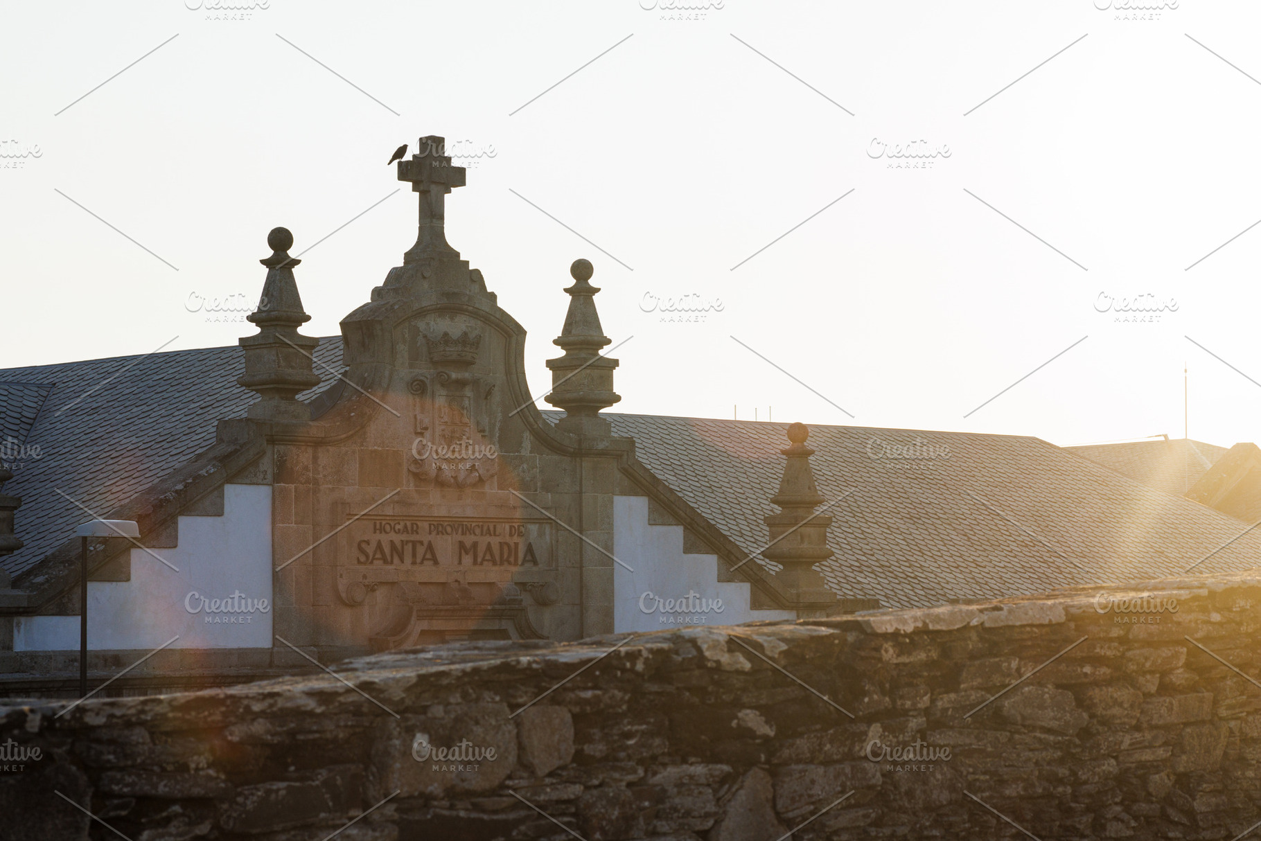 Historic Stone Building Facade of the Provincial Home of Santa M, an Architecture Photo by Bepslabor