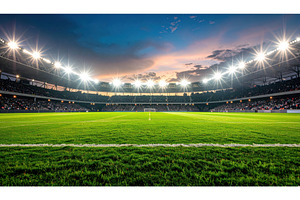 Illuminated soccer stadium at, a Sports & Recreation Photo by Igor Tichonow